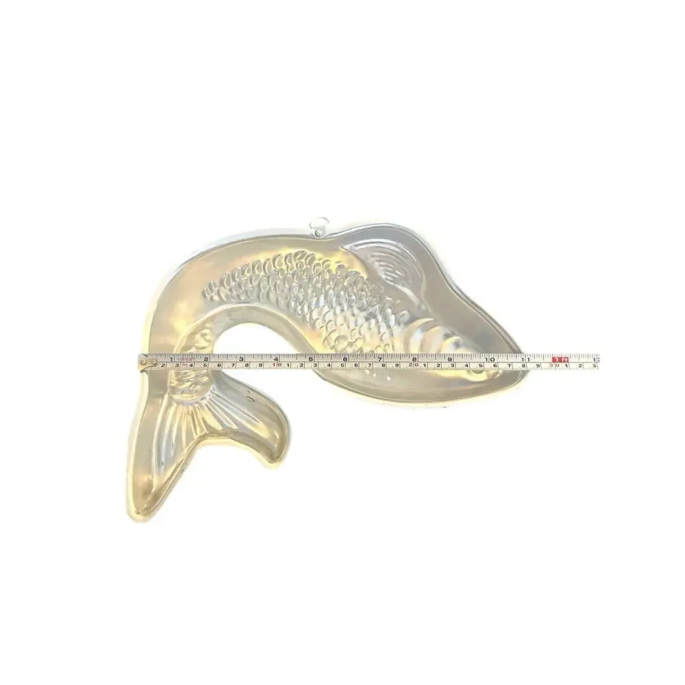 VTG Aluminum Fish Bake Mold Cake Jello Wall Hanging Hong Kong Carp Koi Baking